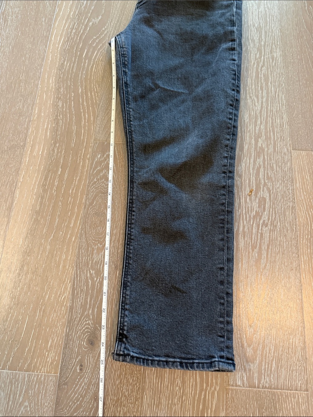 Denim Forum the Arlo High Rise Straight Leg Faded Black Jeans Size 31 - Picture 17 of 17